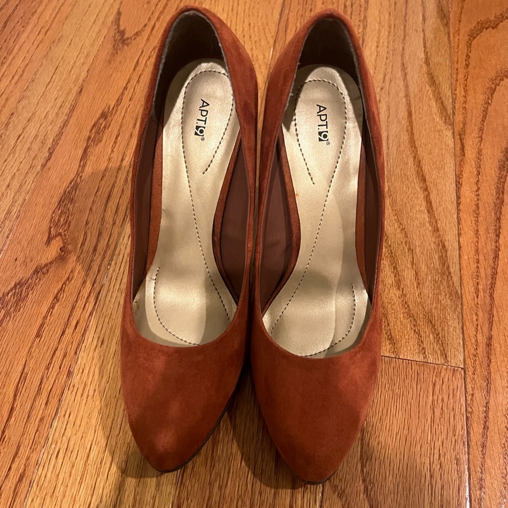 Apt 9 Orange Platform heels